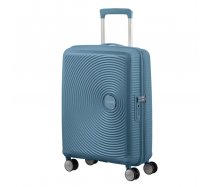 American Tourister Soundbox Bőrönd Stone Blue 40x55x20/23 cm